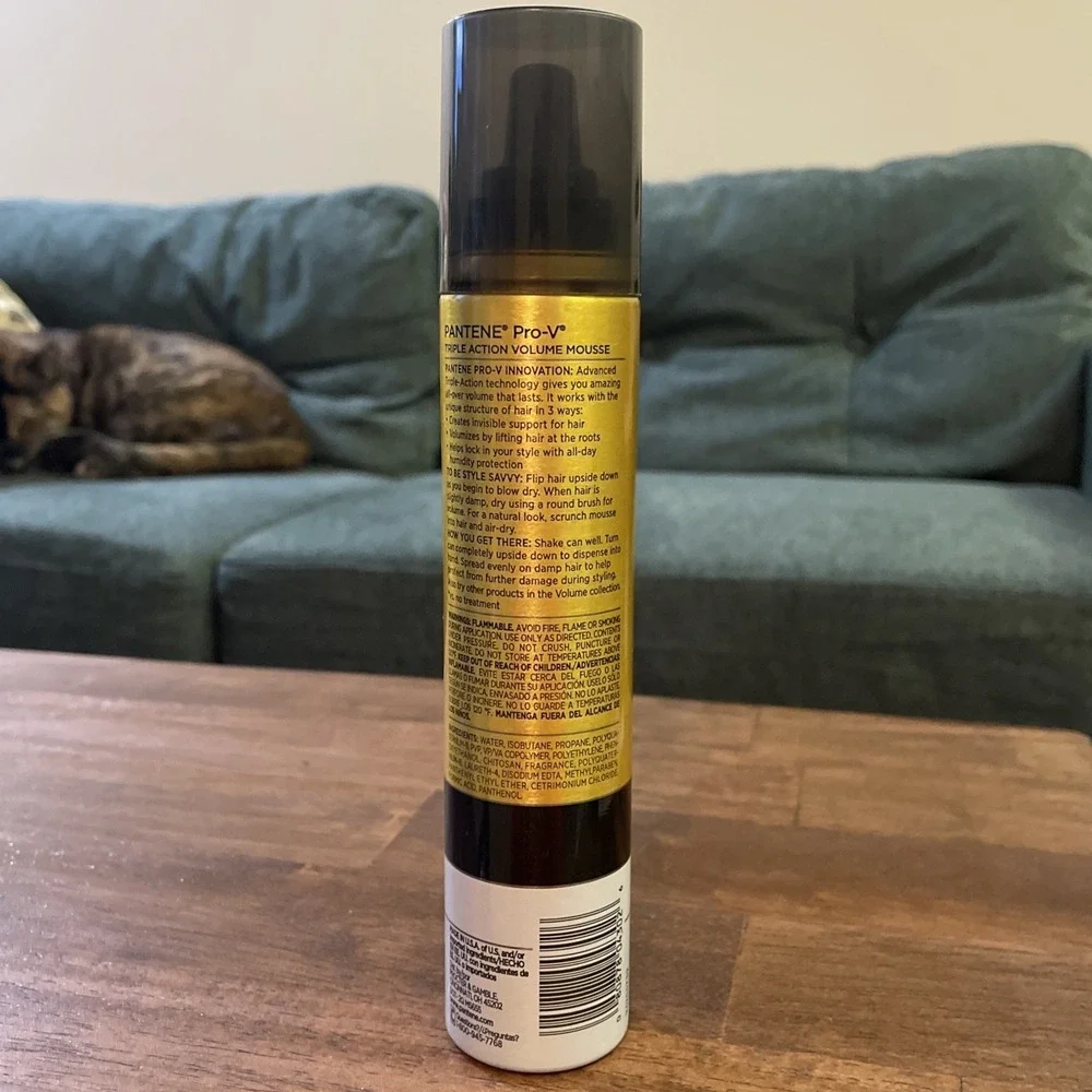 Pantene Pro V Mousse Fine Hair Triple‎ Action Volume 4 Maximum Hold 6.6 Oz New